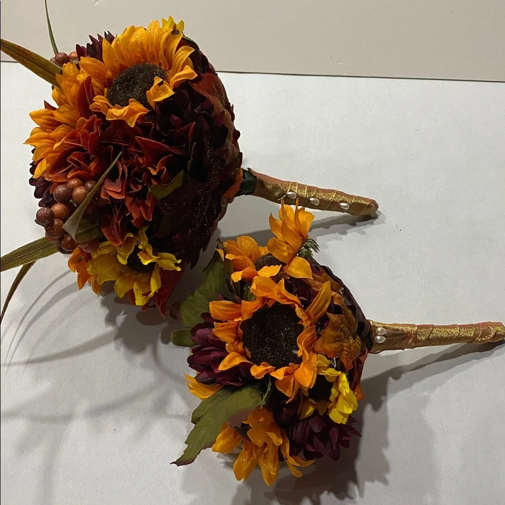Sunflower and Berry Bouquet - Autumn Colors
